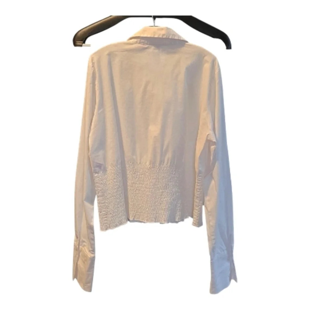 Guess Cream Button-Down Collared Long-Sleeve Top - Picture 2 of 4